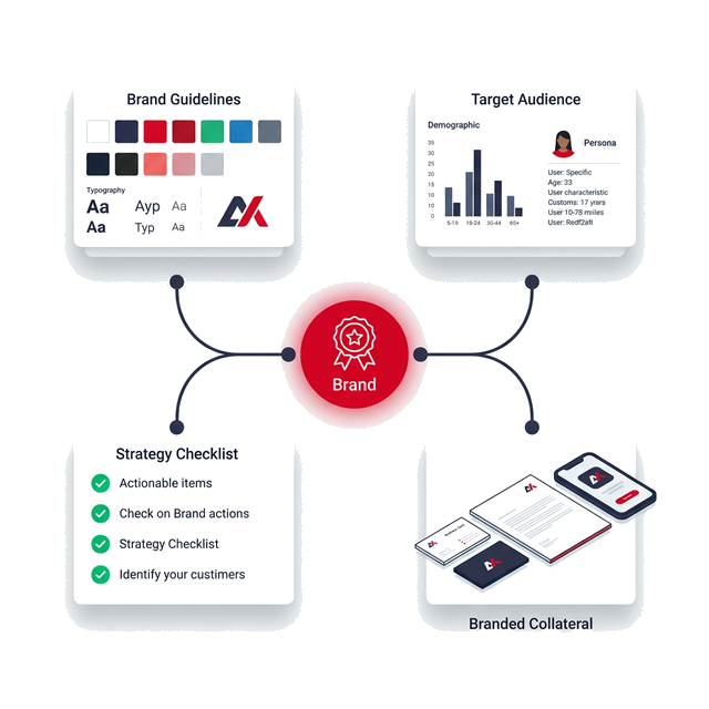 Brand Identity Architecture Illustration