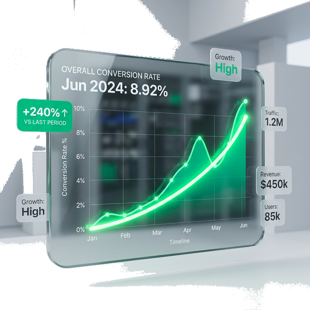 Growing Conversion Rate Chart